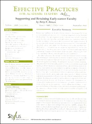 Effective Practices for Academic Leaders: Supporting and Retaining Early-career Faculty