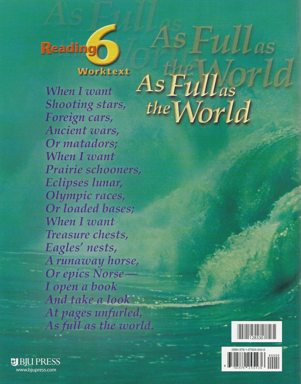 Reading Worktext Student Grd 6