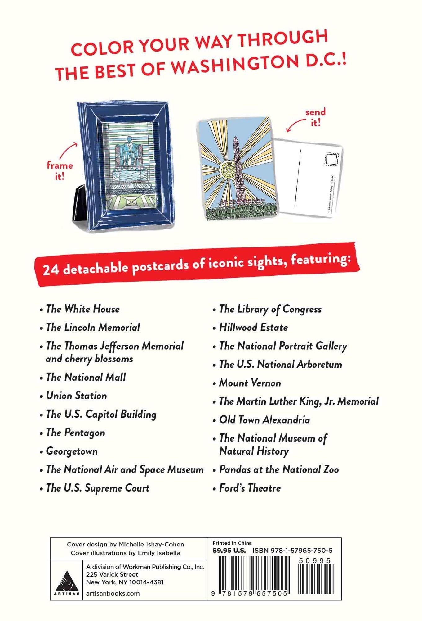 Iconic Washington D.C. Coloring Book: 24 Sights to Send and Frame