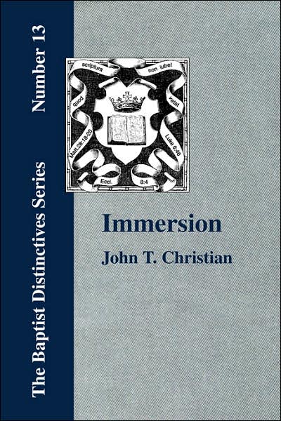 Immersion, The Act Of Christian Baptism