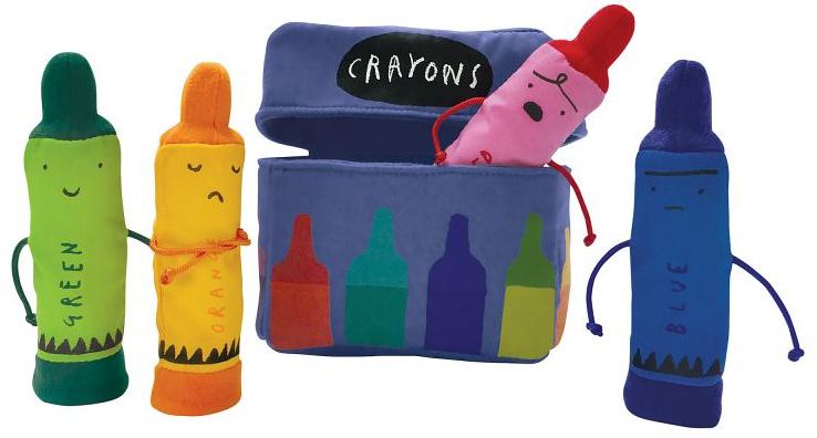 THE DAY THE CRAYONS QUIT FINGER PUPPET PLAYSET