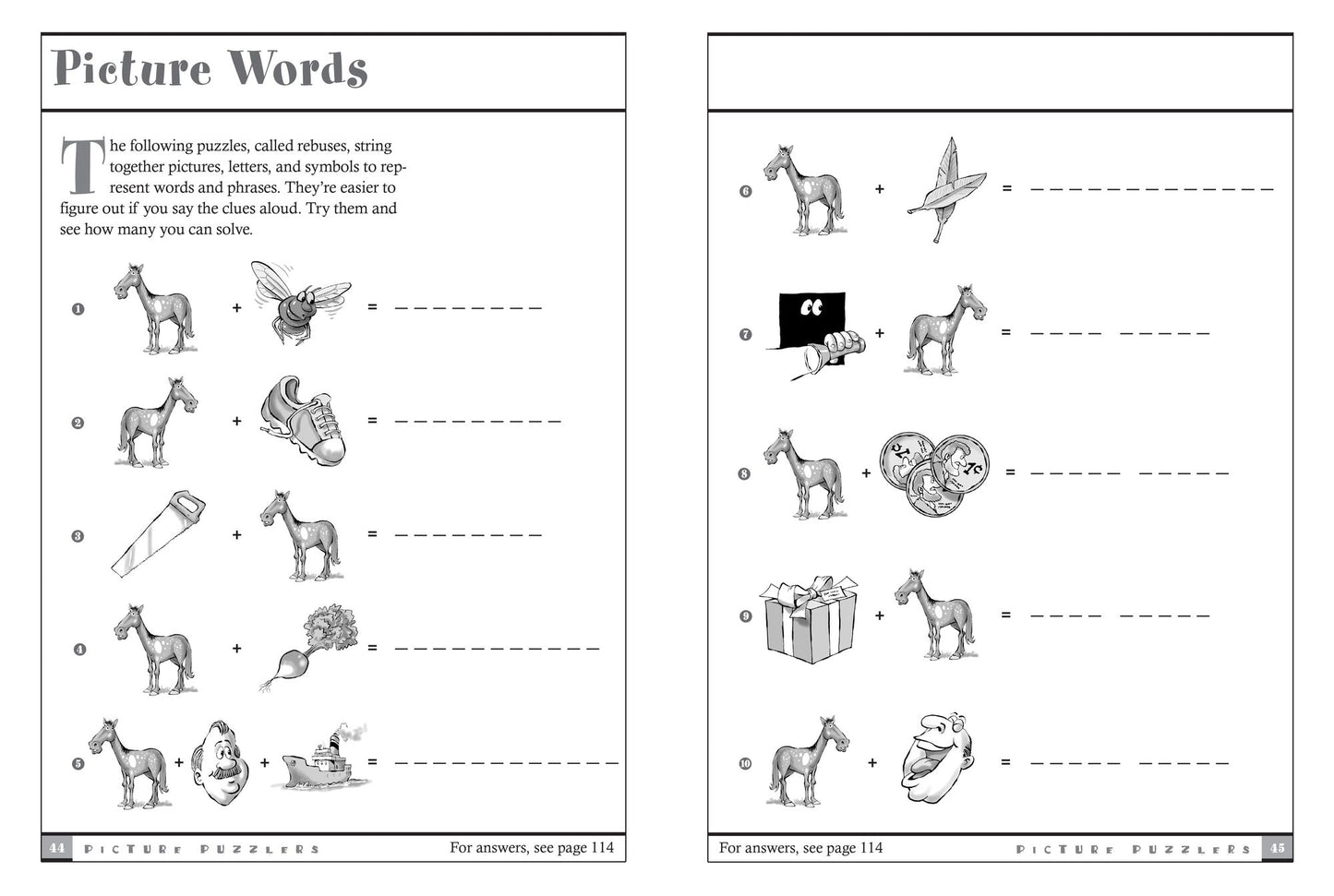 Horse Games & Puzzles for Kids: 102 Brainteasers, Word Games, Jokes & Riddles, Picture Puzzlers, Matches & Logic Tests for Horse-Loving Kids