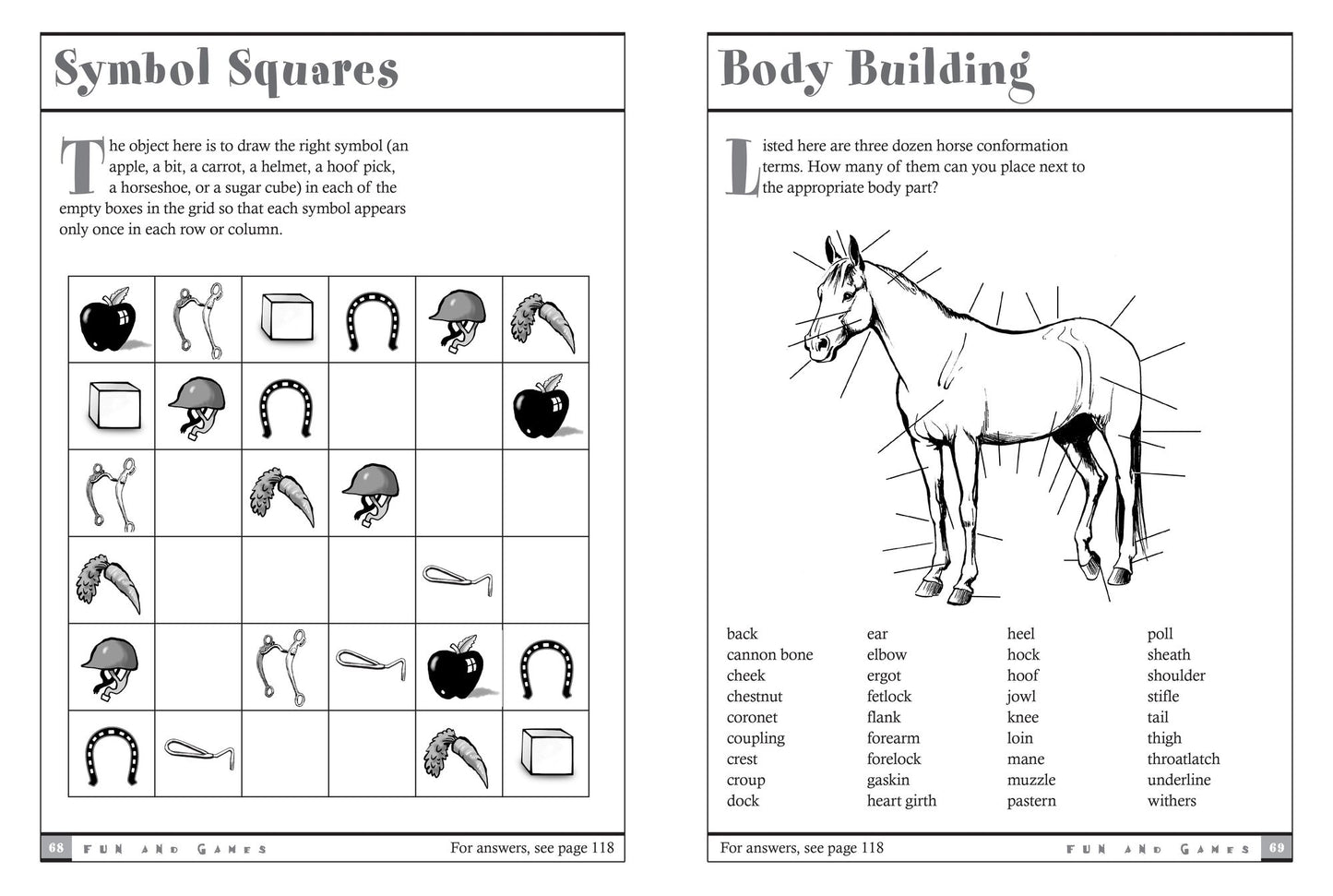 Horse Games & Puzzles for Kids: 102 Brainteasers, Word Games, Jokes & Riddles, Picture Puzzlers, Matches & Logic Tests for Horse-Loving Kids