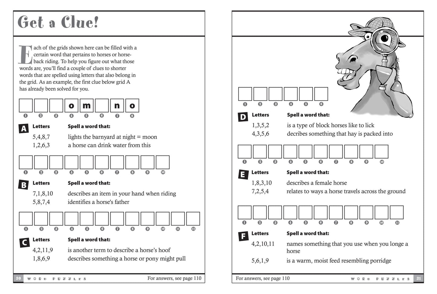 Horse Games & Puzzles for Kids: 102 Brainteasers, Word Games, Jokes & Riddles, Picture Puzzlers, Matches & Logic Tests for Horse-Loving Kids