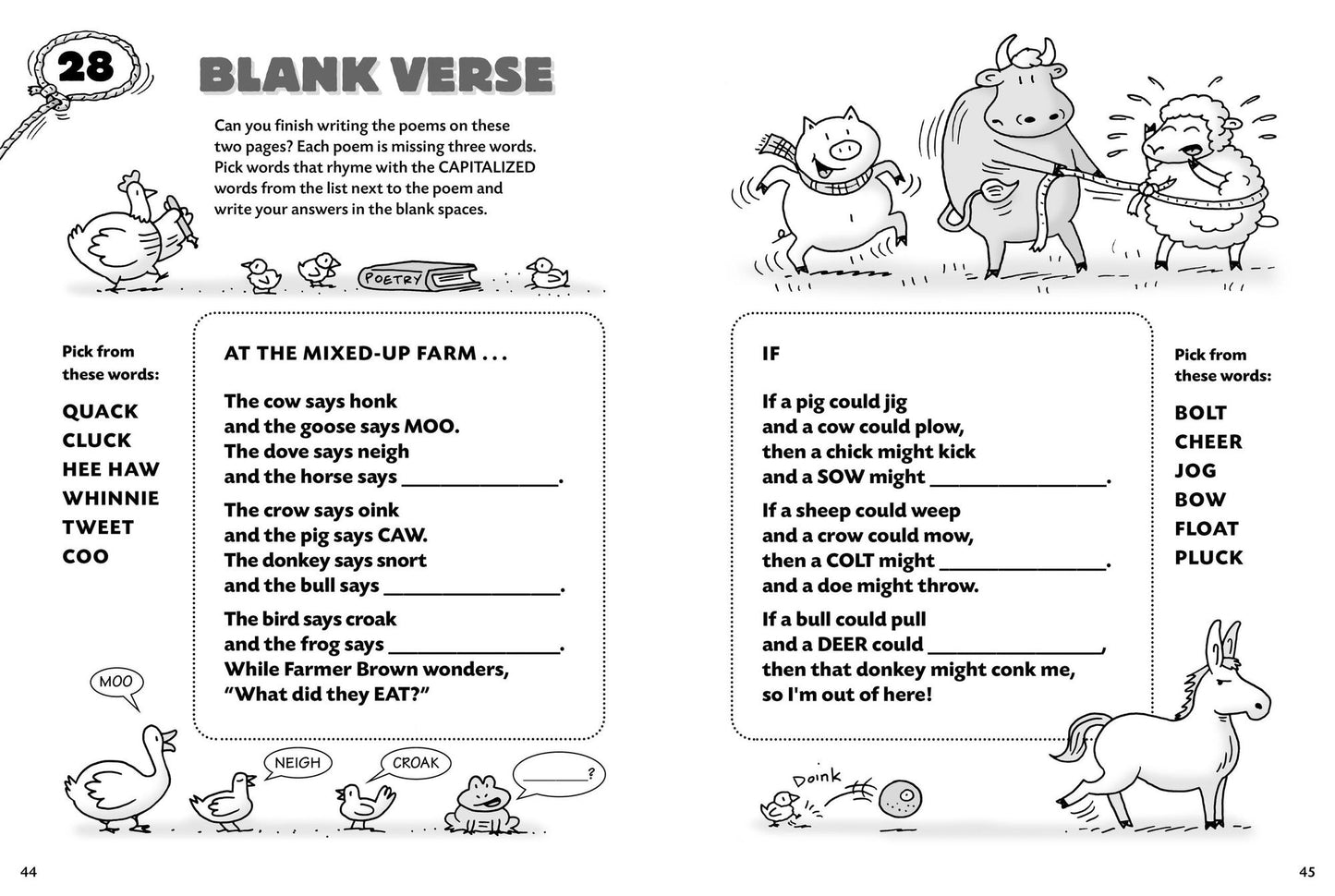 Barnyard Games & Puzzles: 100 Mazes, Word Games, Picture Puzzles, Jokes and Riddles, Brainteasers, and Fun Activities for Kids
