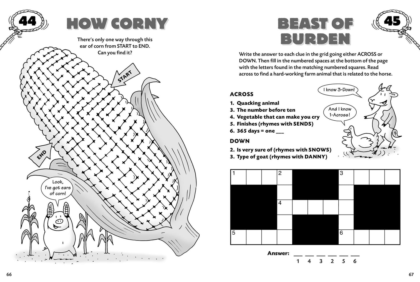 Barnyard Games & Puzzles: 100 Mazes, Word Games, Picture Puzzles, Jokes and Riddles, Brainteasers, and Fun Activities for Kids