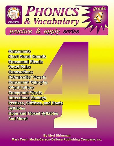 Phonics and Vocabulary Skills Practice and Apply: Grade 4