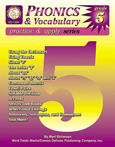 Phonics and Vocabulary Skills Practice and Apply: Grade 5