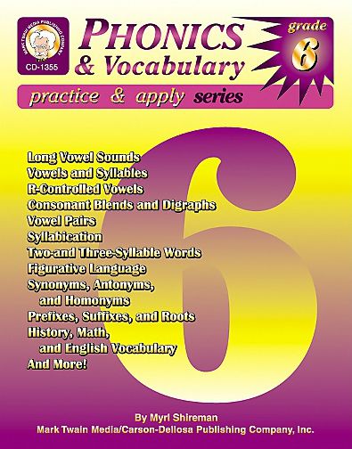 Phonics and Vocabulary Skills Practice and Apply: Grade 6