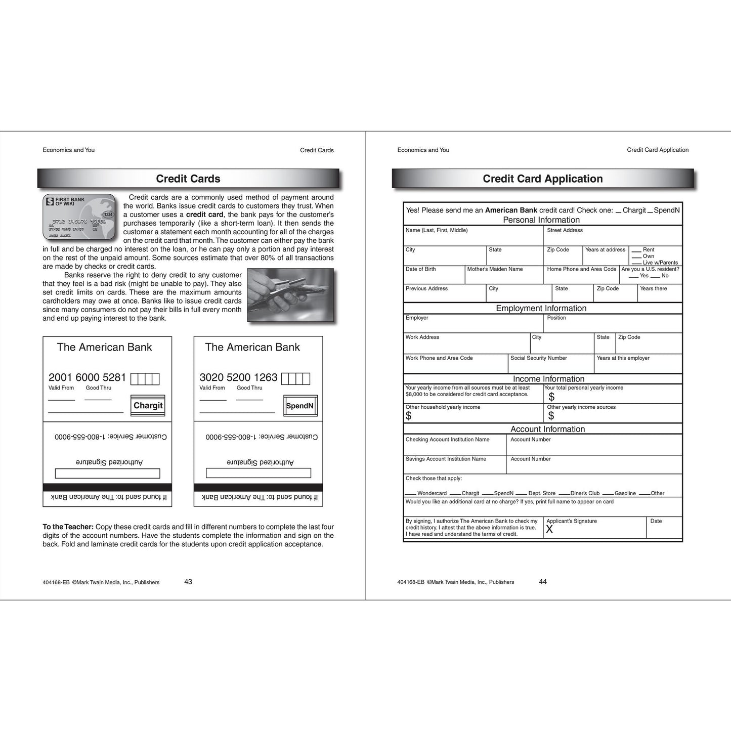 Economics and You, Grades 5-8+