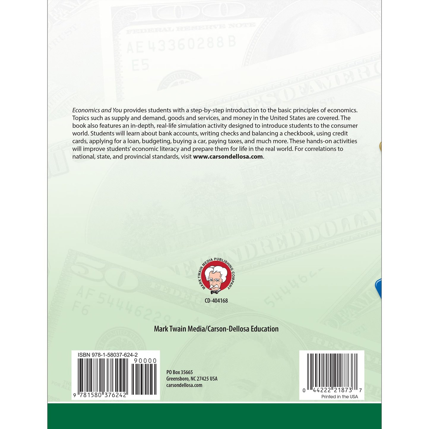 Economics and You, Grades 5-8+