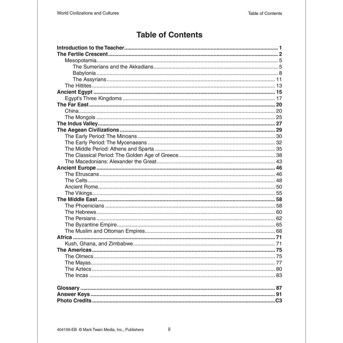 World Civilizations and Cultures, Grades 5-8+