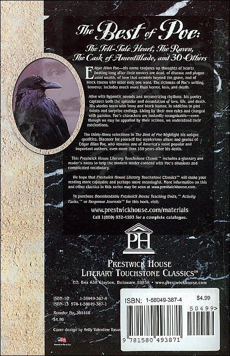 The Best of Poe: The Tell-Tale Heart, The Raven, The Cask of Amontillado, and 30 Others (Prestwick House Literary Touchstone Classics Series)