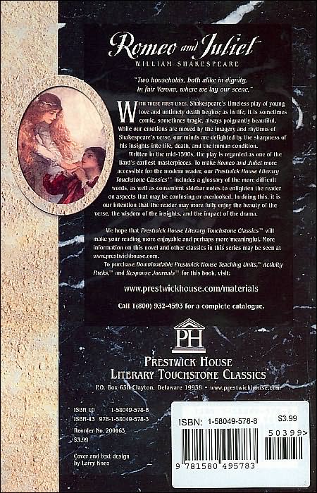 Romeo and Juliet: Prestwick House Literary Touchstone Classics