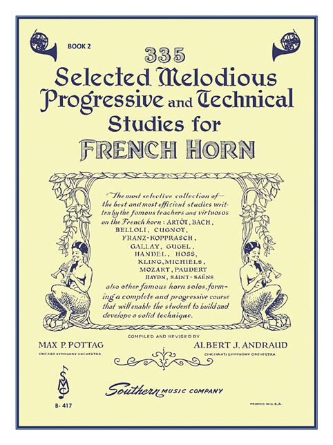 335 Selected Melodious Progressive & Technical Studies for Horn - Book 2