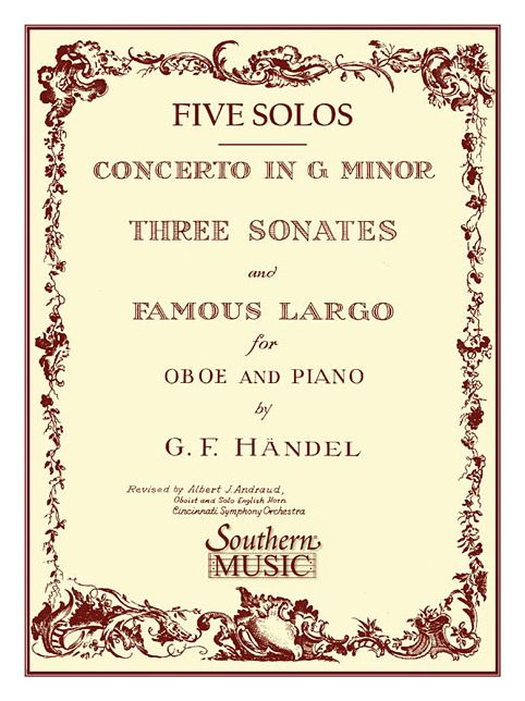 Three Sonates Famous Largo (Concerto G Minor): Oboe