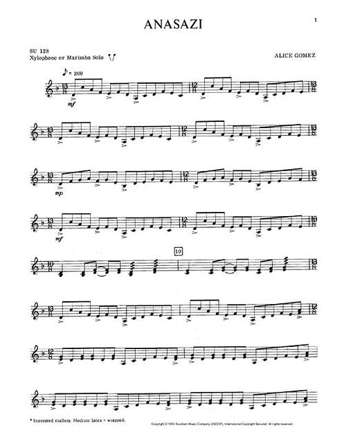 Anasazi: Marimba Unaccompanied
