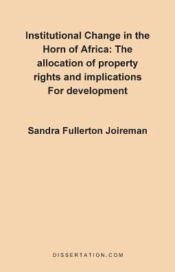 Institutional Change In The Horn Of Africa