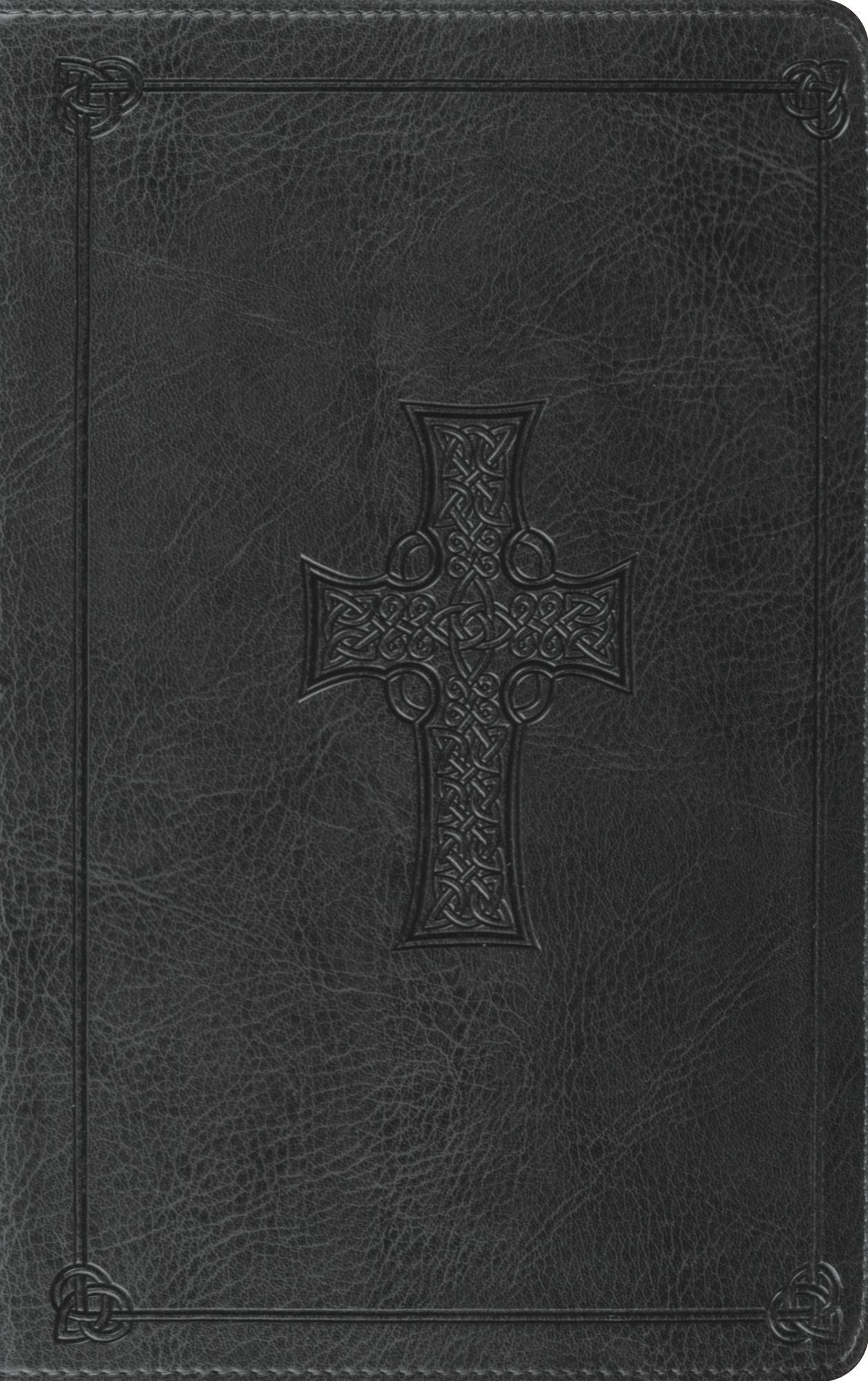 ESV Classic Thinline Bible: English Standard Version, charcoal TruTone, celtic cross design