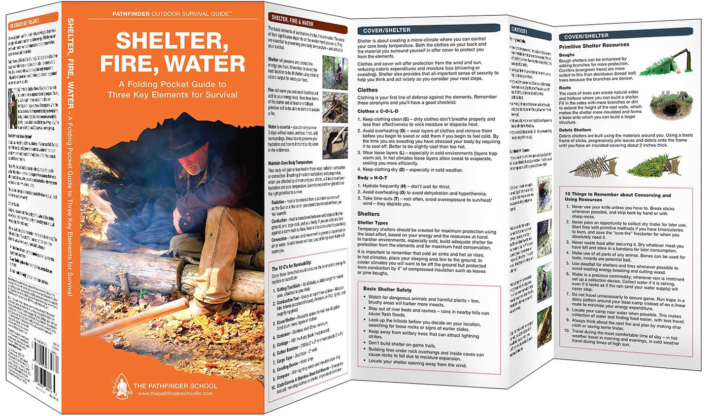 Shelter, Fire, Water: A Waterproof Pocket Guide to Three Key Elements for Survival