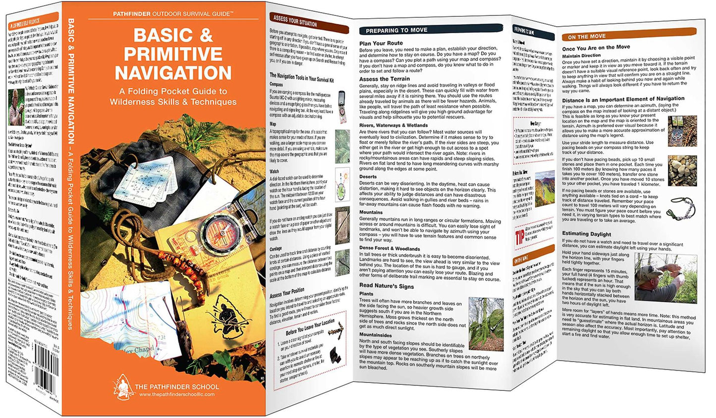 Basic and Primitive Navigation: A Waterproof Pocket Guide to Wilderness Skills & Techniques