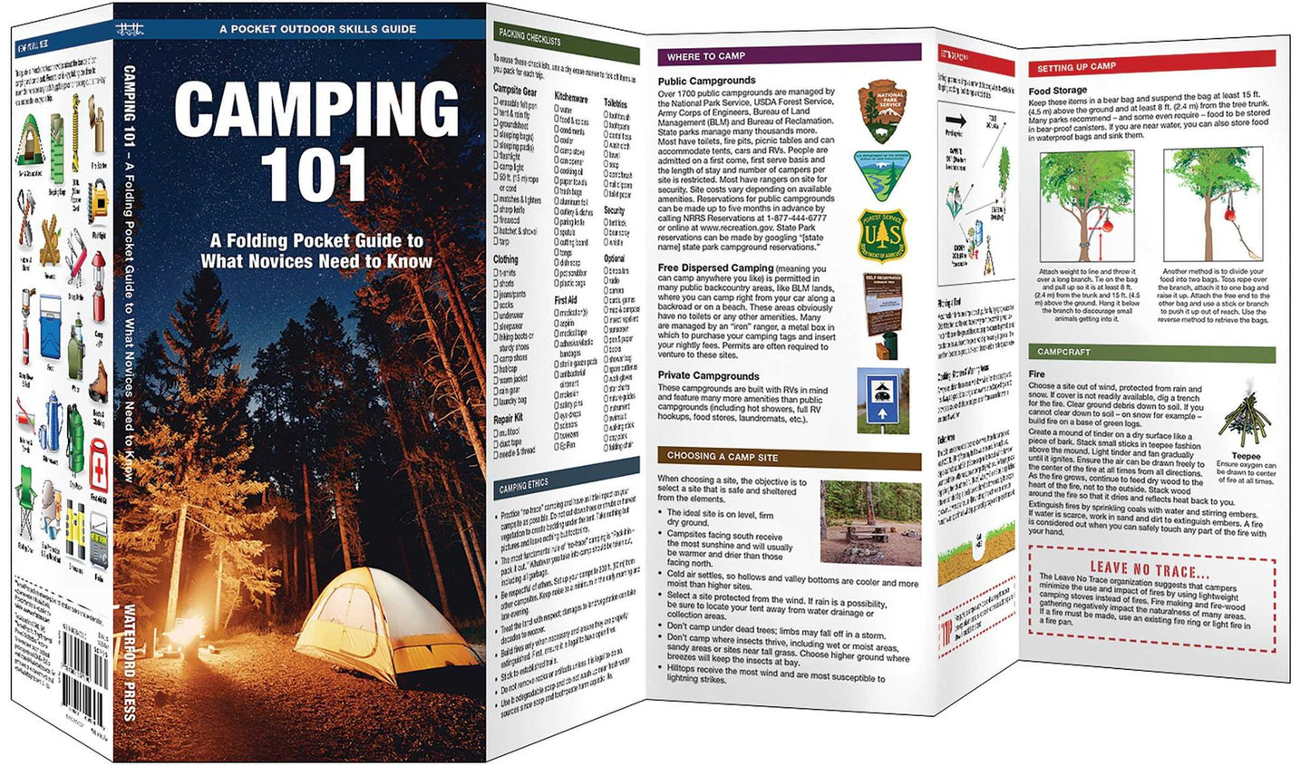 Camping 101: A Folding Pocket Guide to What a Novice Needs to Know