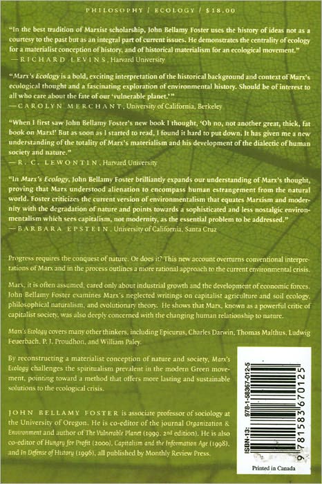 Marx's Ecology