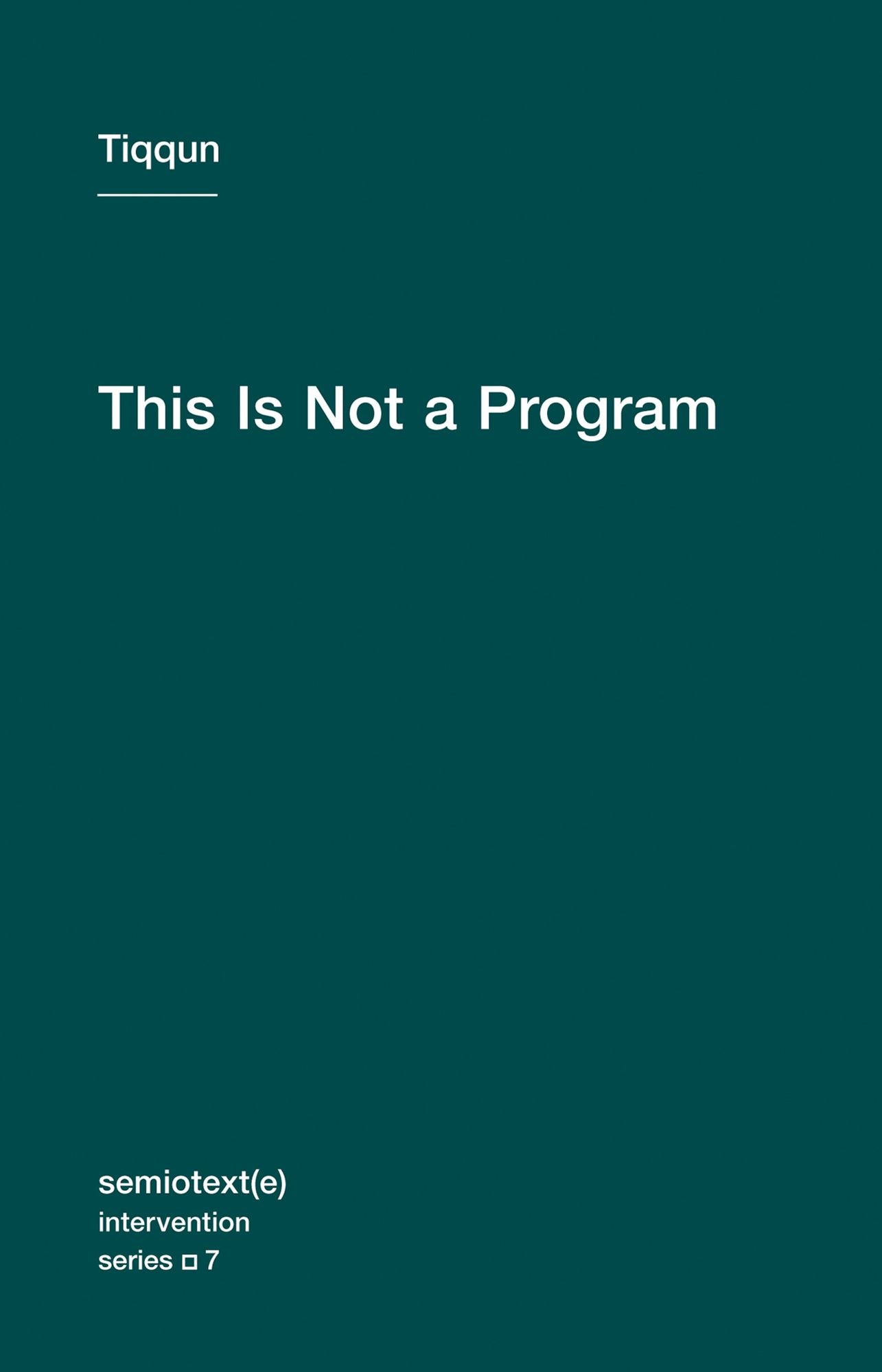 This Is Not a Program