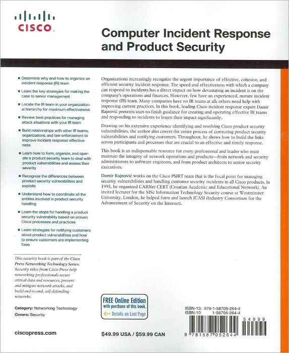 Computer Incident Response and Product Security