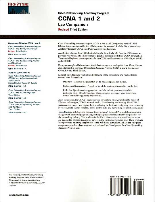 Cisco Networking Academy Program CCNA 1 and 2 Lab Companion