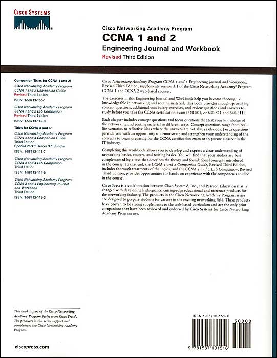 CNAP CCNA 1 and 2 (Cisco Networking Academy Program): Engineering Journal & Workbook