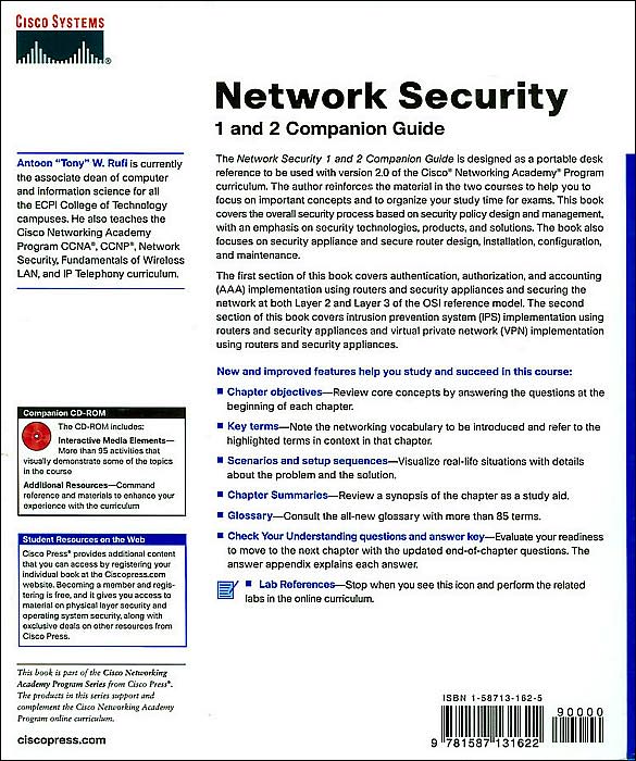 Network Security: 1 and 2 Companion Guide (Cisco Networking Academy Program)