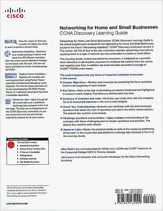 Networking for Home and Small Businesses, CCNA Discovery Learning Guide