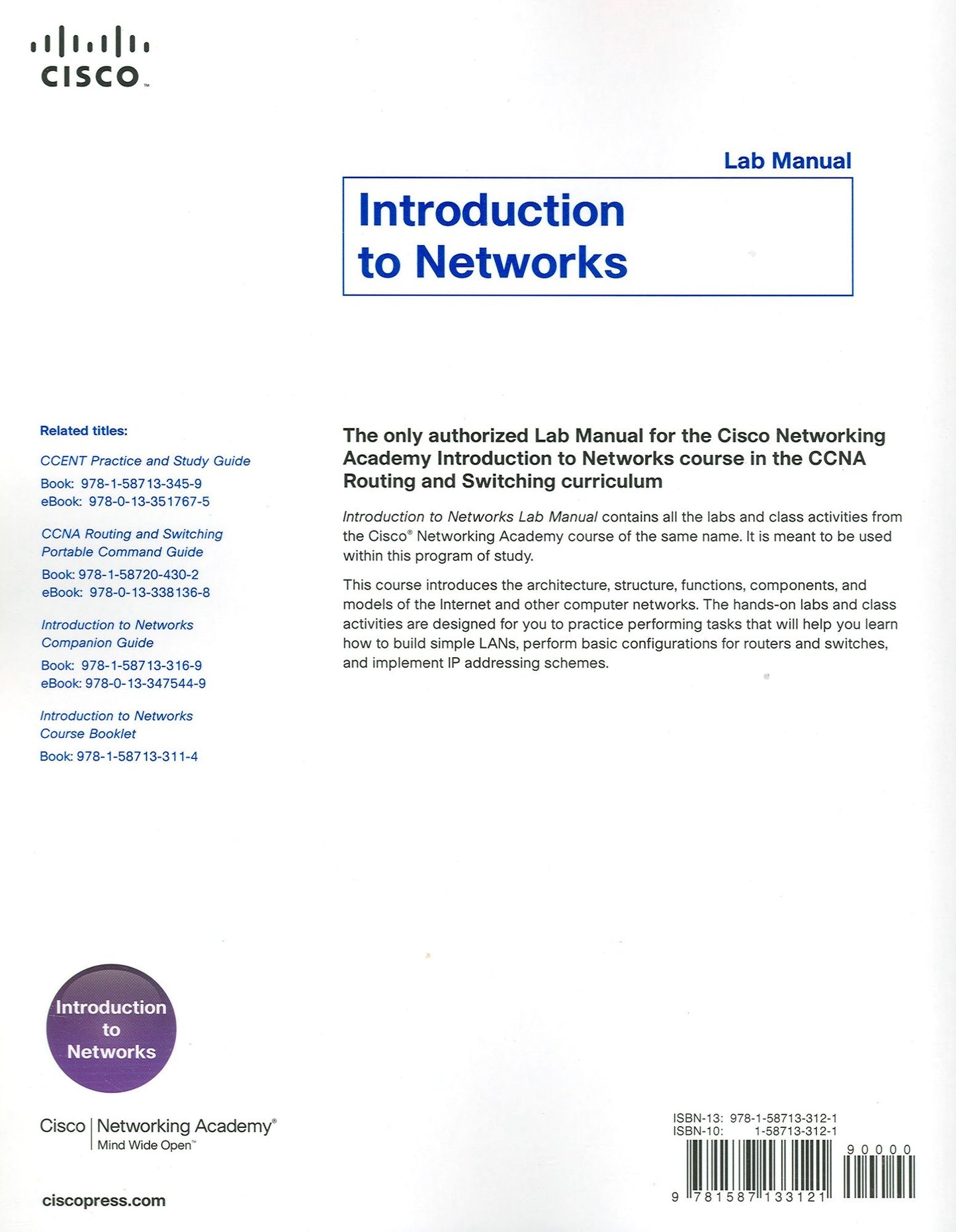 Introduction to Networking Lab Manual
