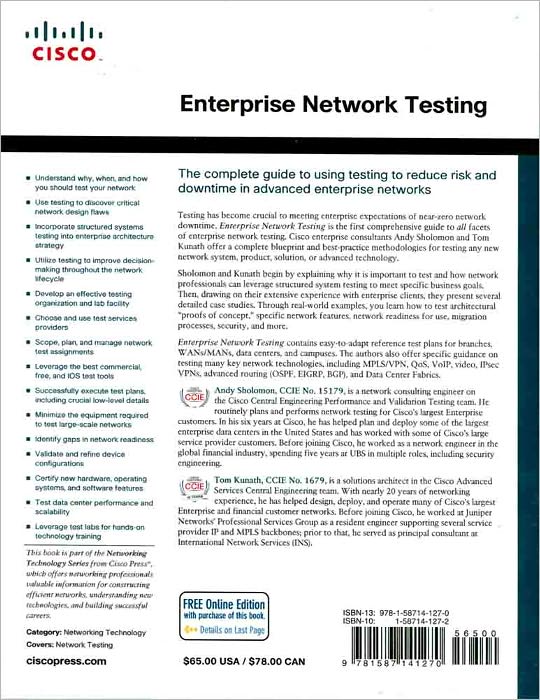 Enterprise Network Testing: Testing Throughout the Network Lifecycle to Maximize Availability and Performance