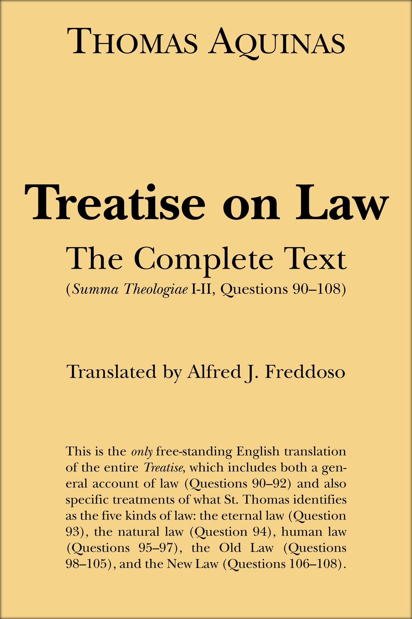 Treatise on Law: The Complete Text
