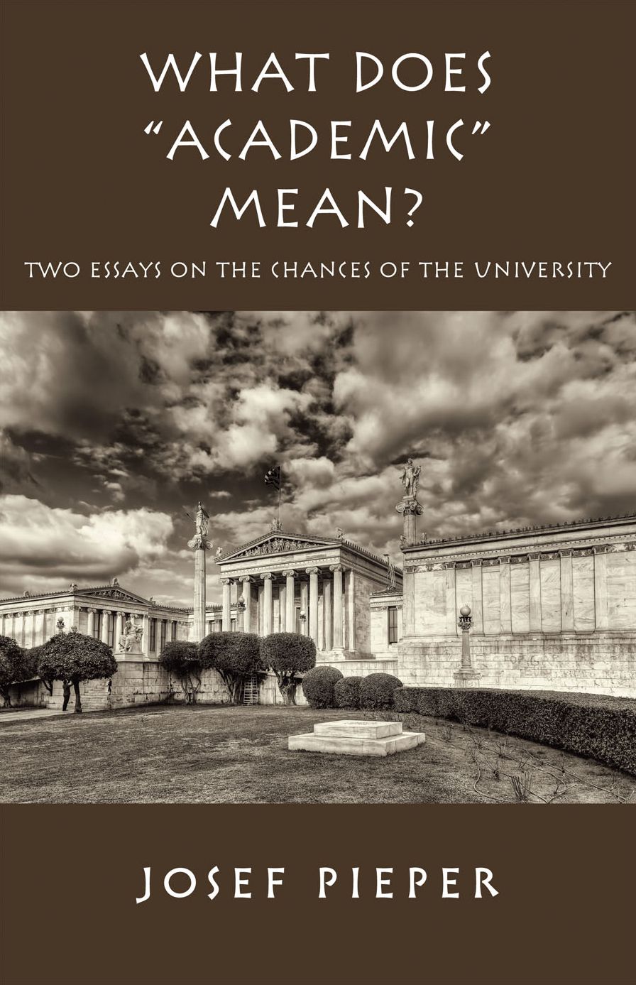 What Does "academic" Mean?: Two Essays on the Chances of the University Today