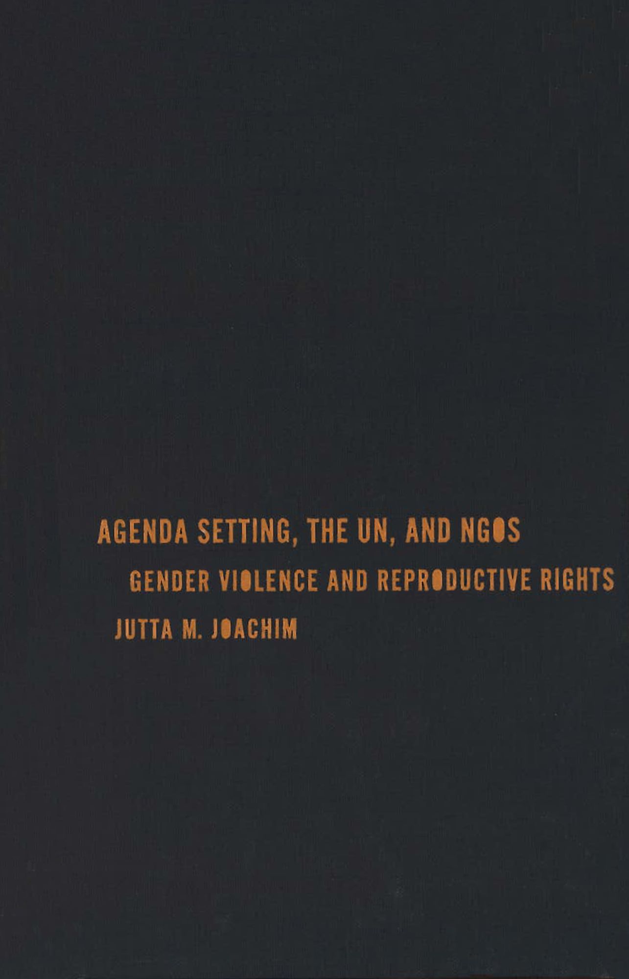 Agenda Setting, the UN, and NGOs: Gender Violence and Reproductive Rights