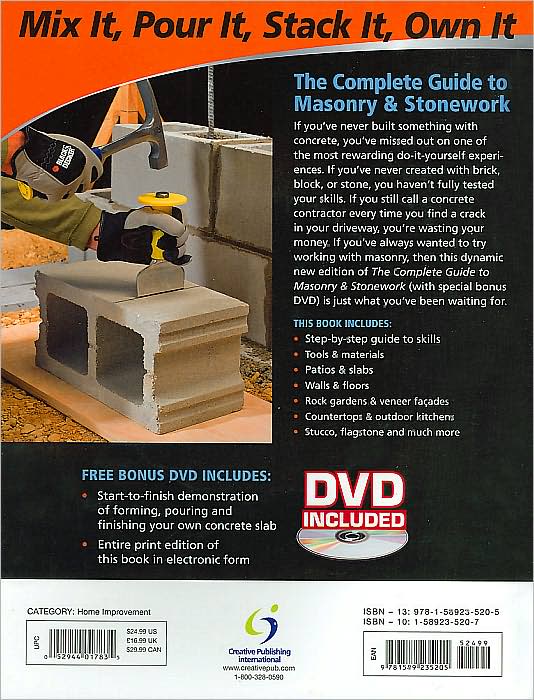 Black & Decker The Complete Guide to Masonry & Stonework: Poured Concrete -Brick & Block -Natural Stone -Stucco