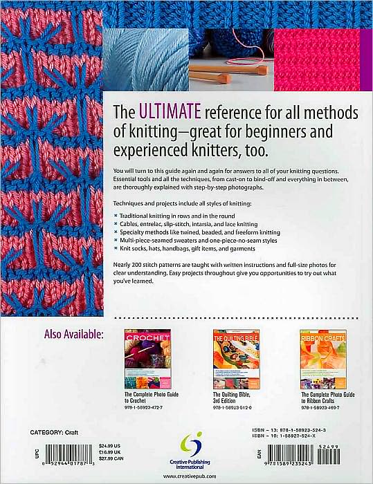 The Complete Photo Guide to Knitting