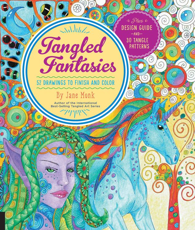 Tangled Fantasies: 52 Drawings to Finish and Color