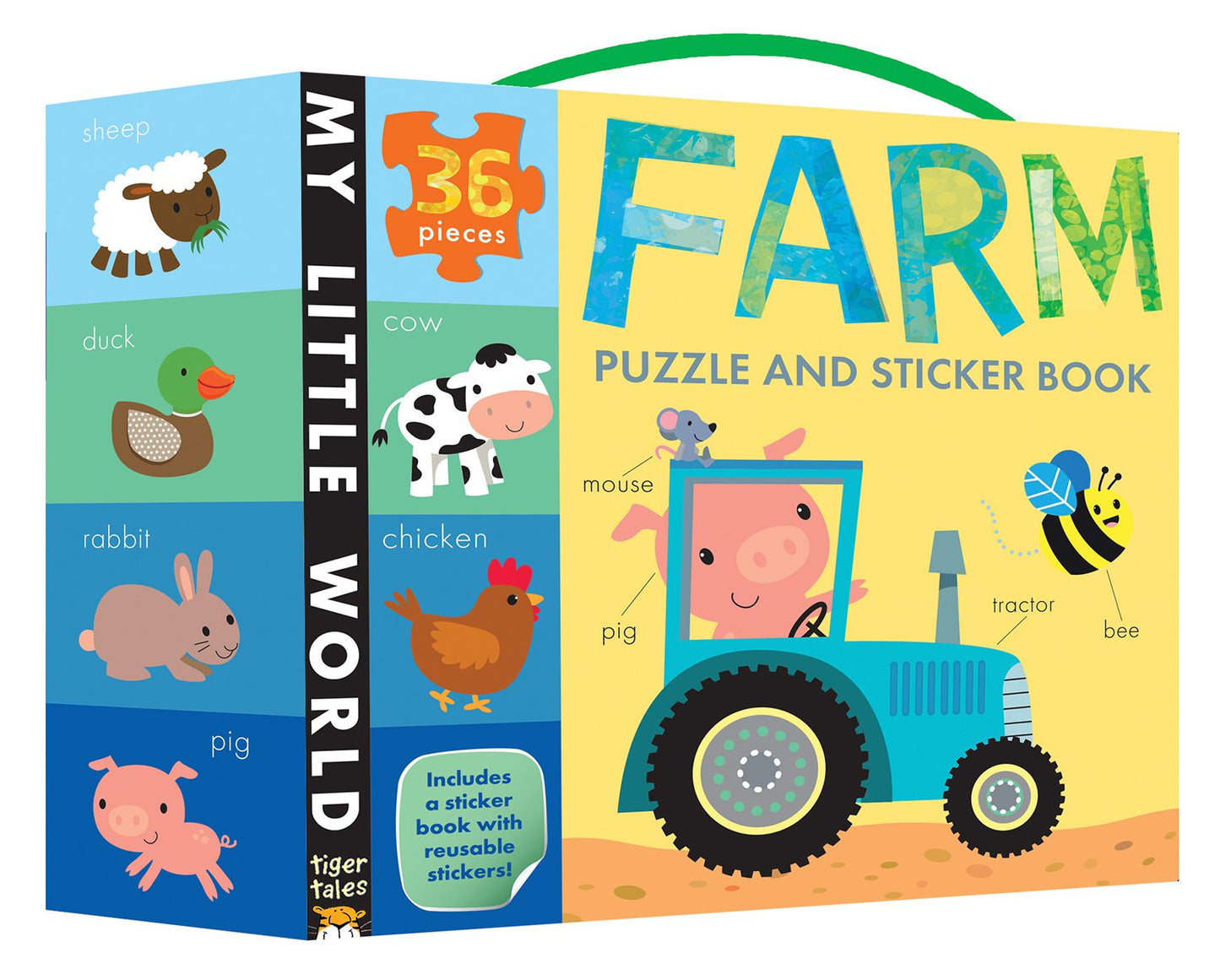 Farm Puzzle and Sticker Book Set