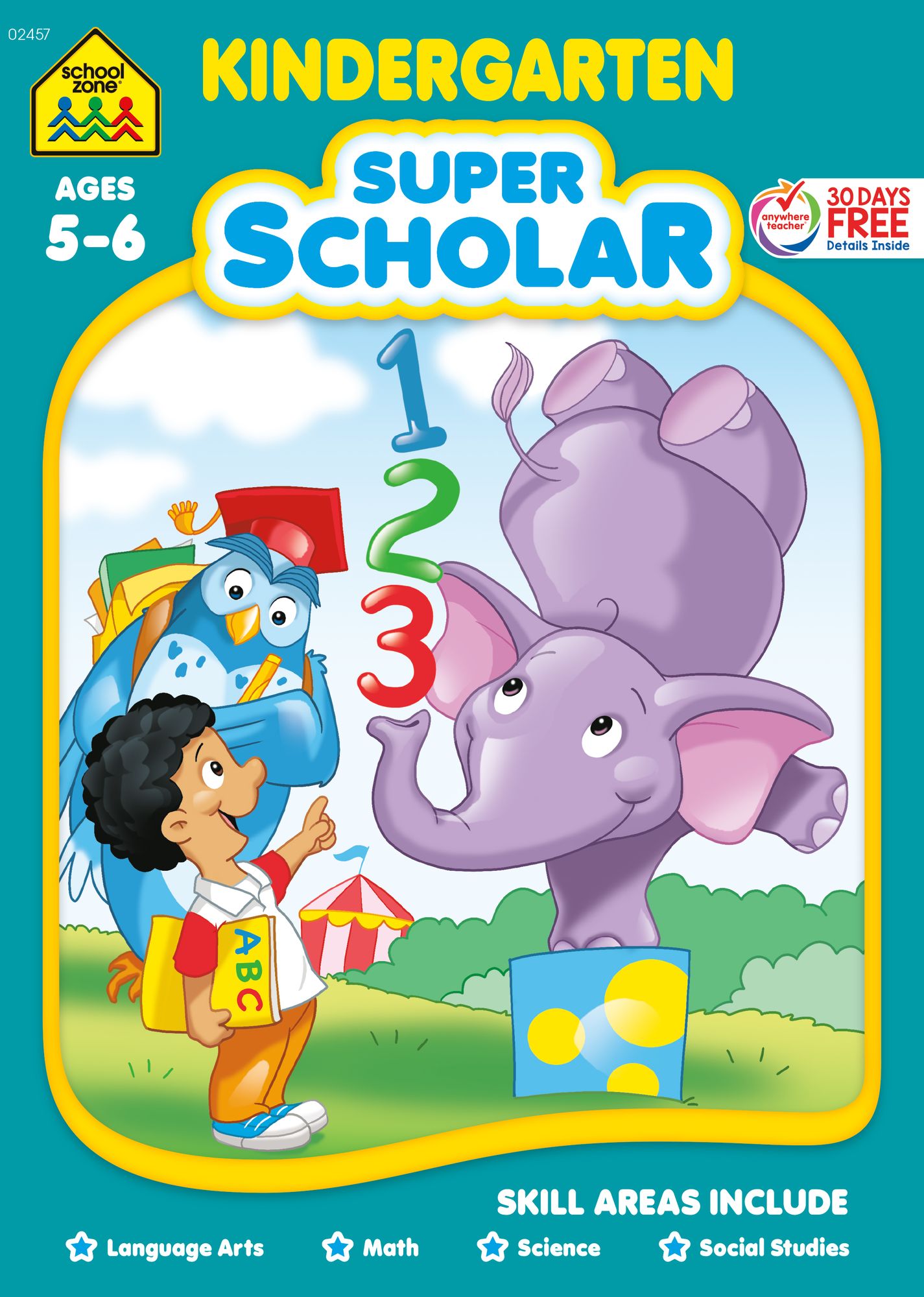 School Zone Kindergarten Super Scholar Workbook