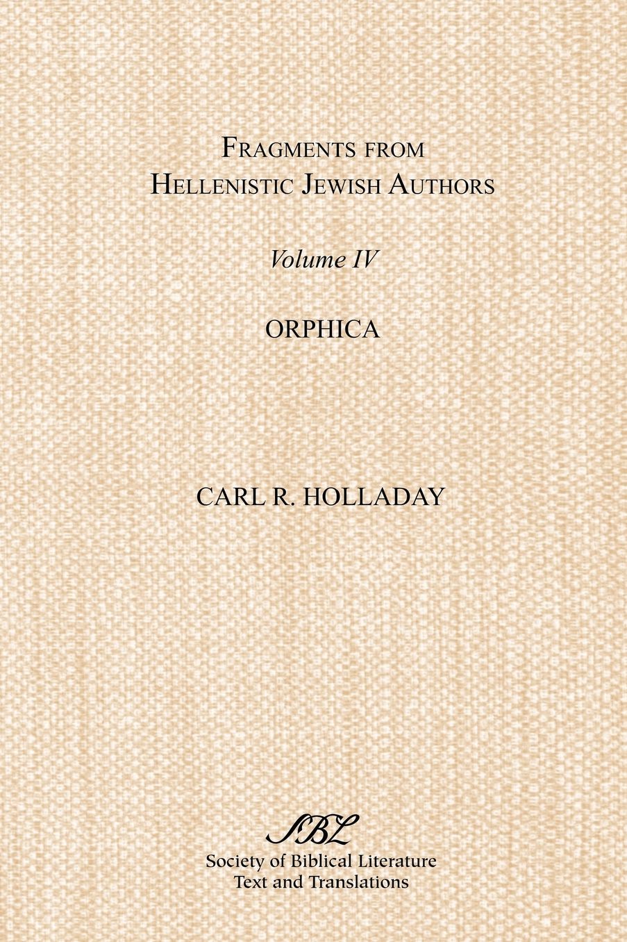 Fragments from Hellenistic Jewish Author