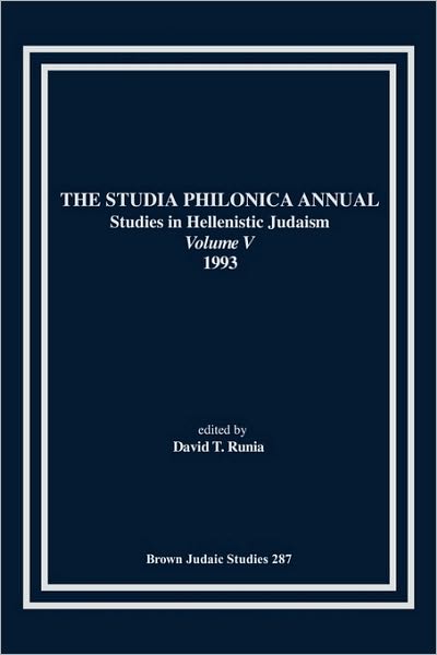 The Studia Philonica Annual V, 1993
