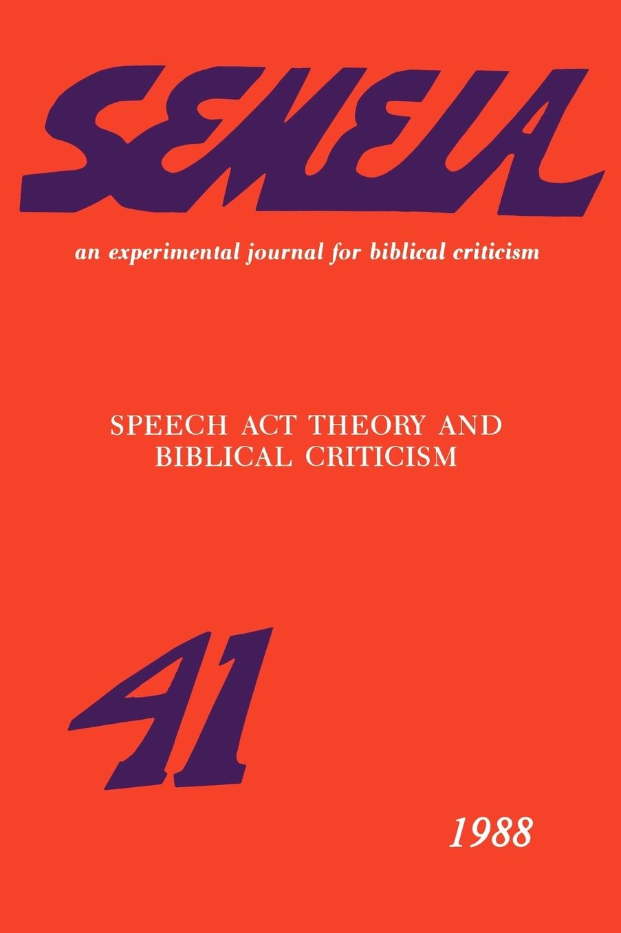 Speech Act Theory And Biblical Criticism