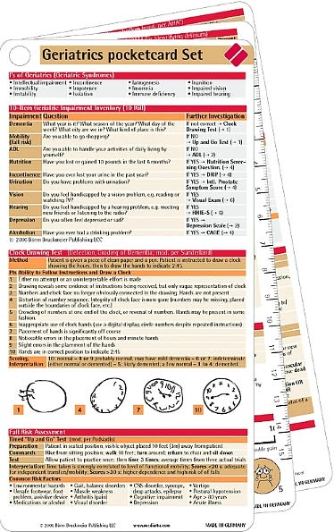 Geriatrics Pocketcard Set