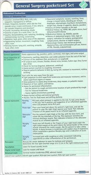 General Surgery Pocketcard Set