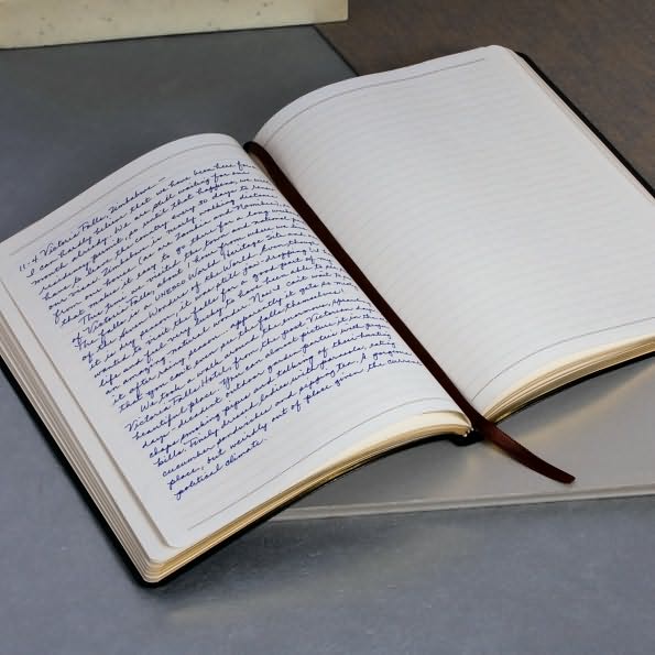 Black Bonded Leather Journal 9X7
