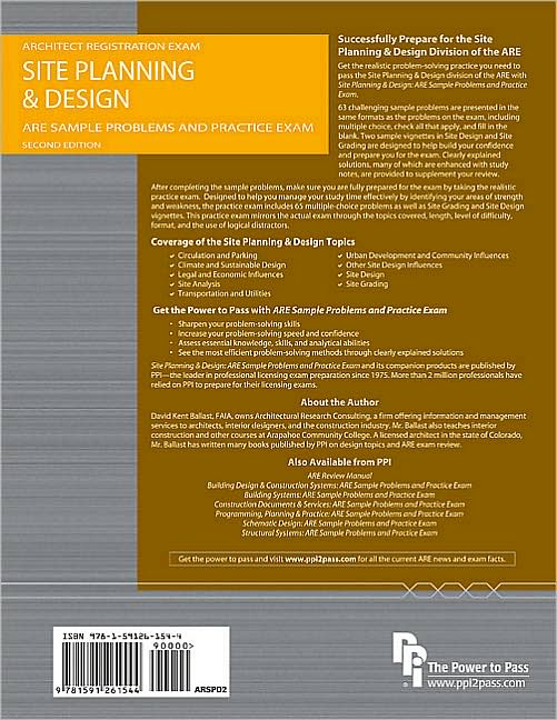 Site Planning and Design: ARE Sample Problems and Practice Exam
